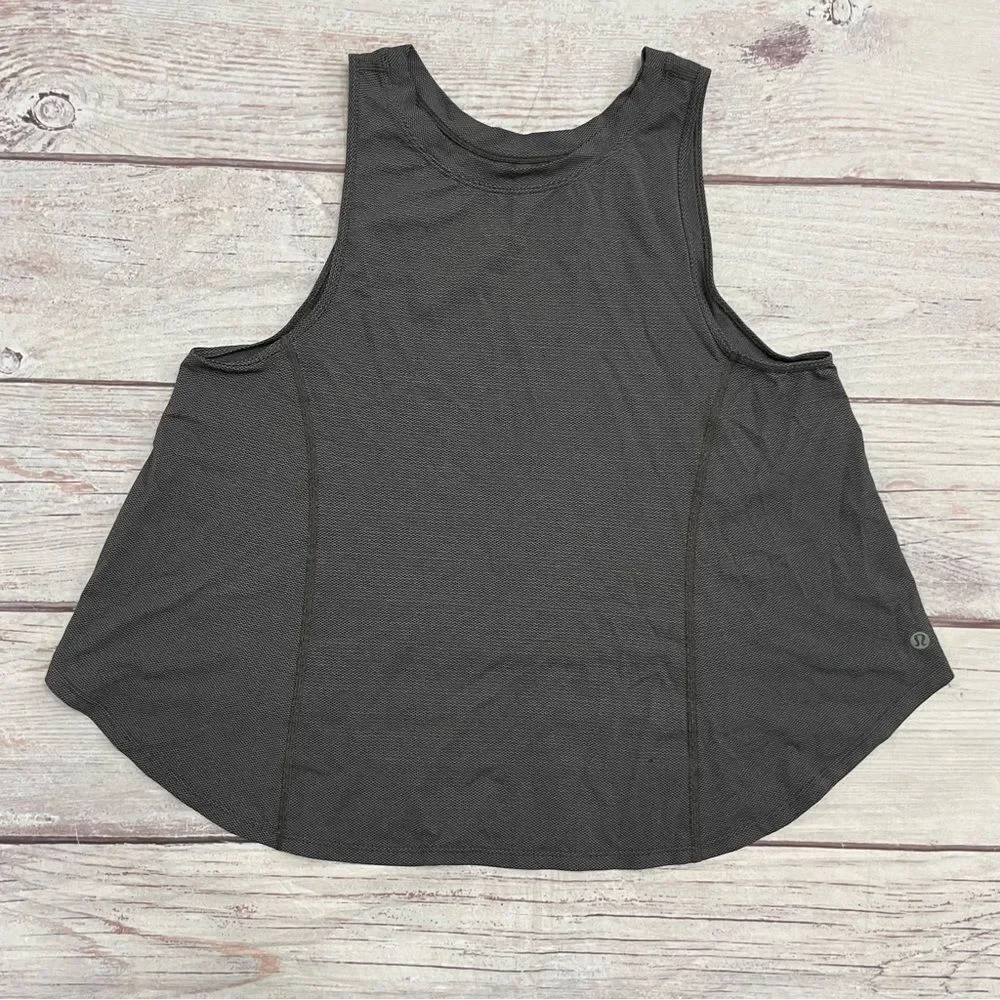 Lululemon x SoulCycle To The Beat Tank Heathered Black Size 8 See Measurements - Picture 2 of 9